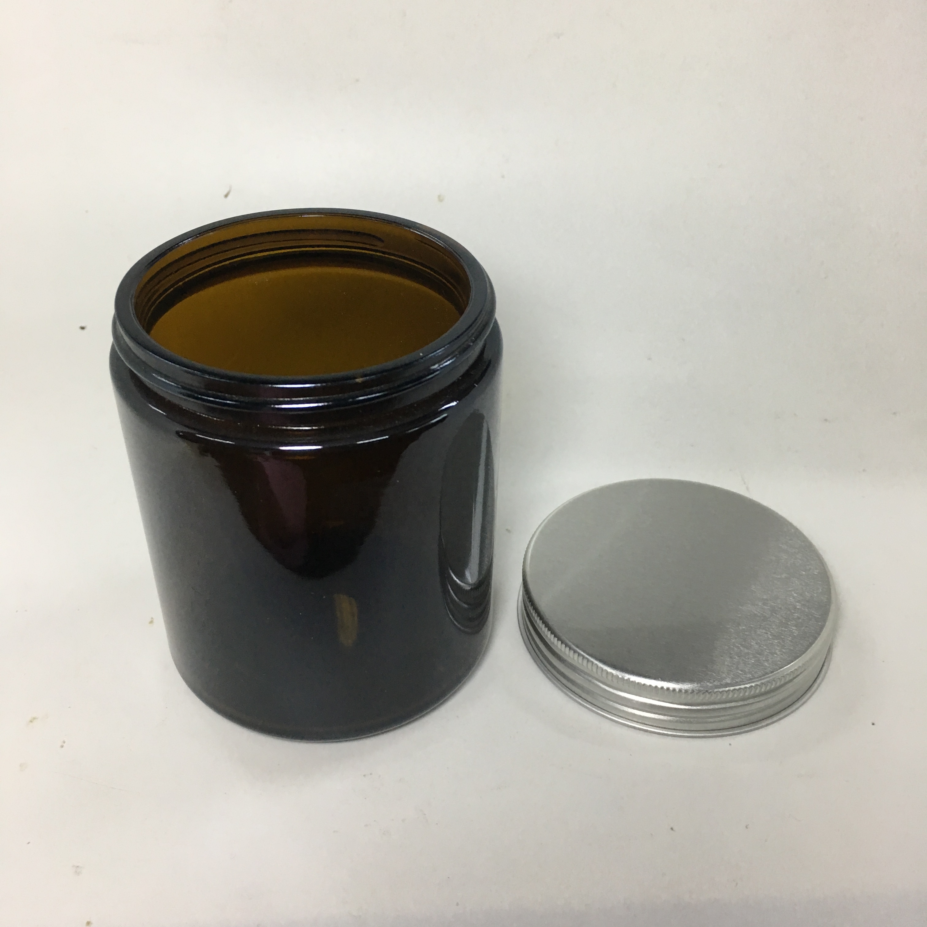 9oz 270ml amber glass jar with aluminum cap,candle glass jar with lid,9oz straight sided glass jars with metal lid