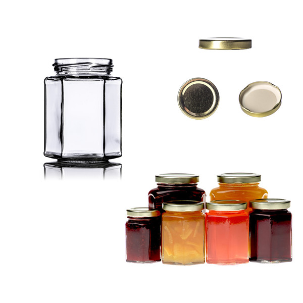 9oz Canning Honey Glass Jam Jar with Metal Screw Lid