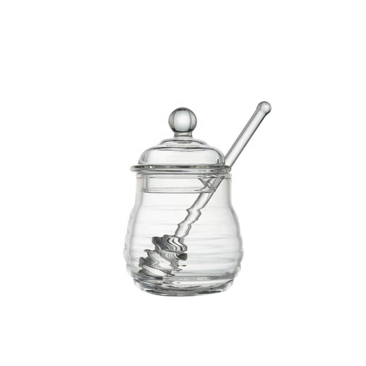 9oz glass honey jar with dipper