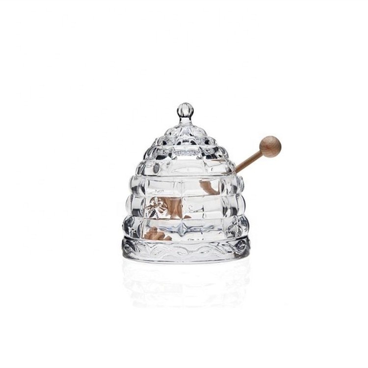 9oz glass honey jar with dipper