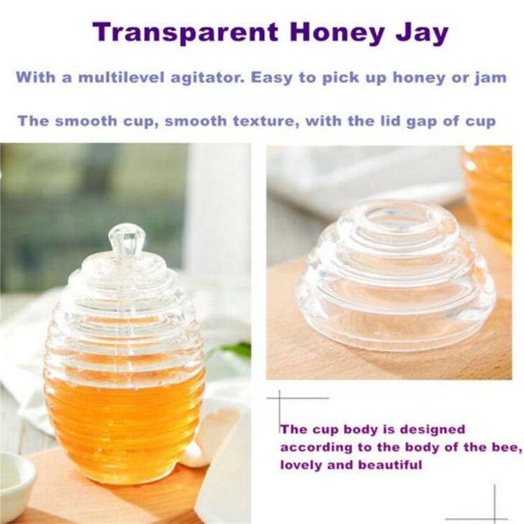 9oz glass honey jar with dipper