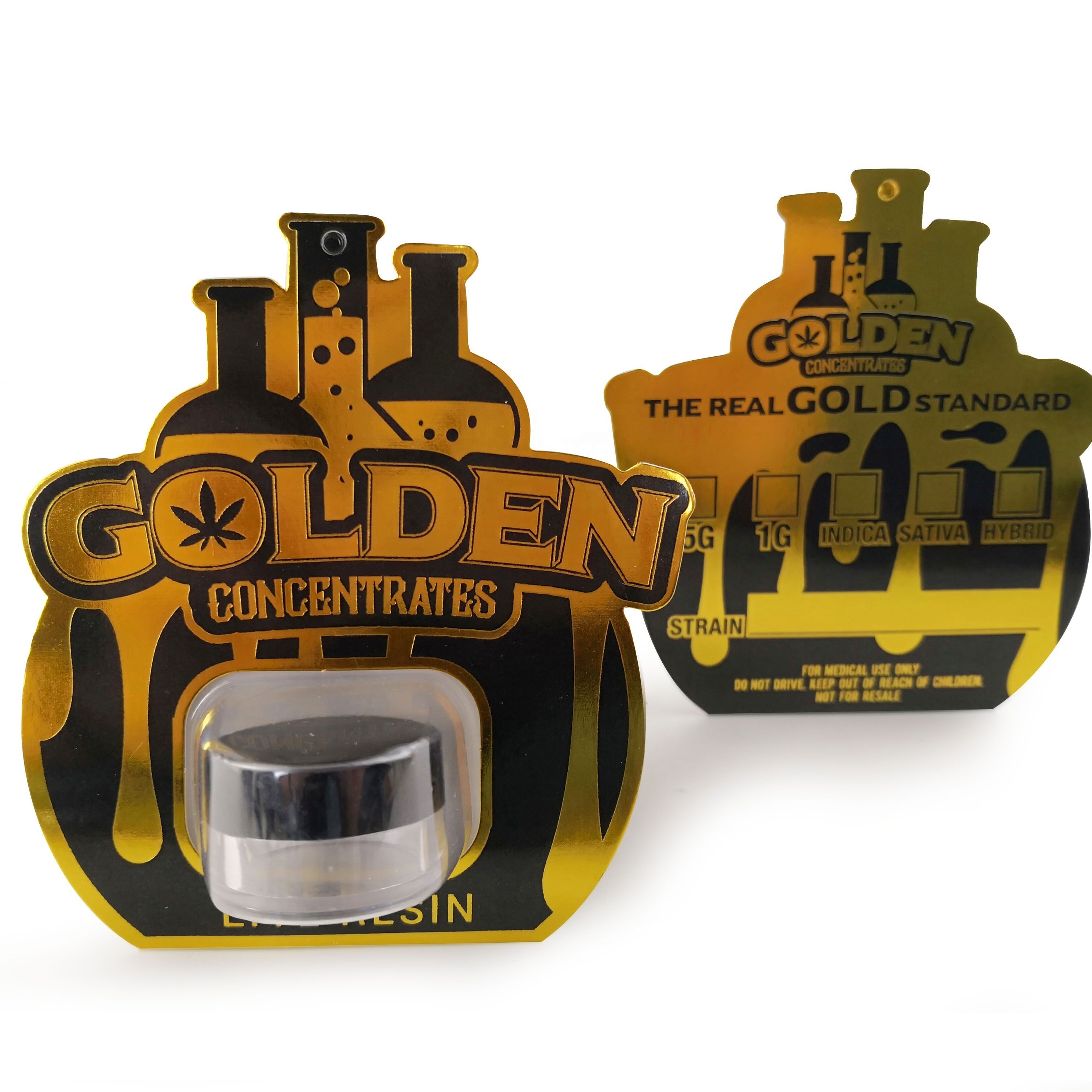 A MR PACK Custom 3m 5ml 7ml 9ml Child Proof Plastic Lids Clear Glass Concentrate Packaging Dab Container JAR Blister Packaging