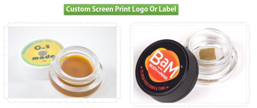 A MR PACK Custom 3m 5ml 7ml 9ml Child Proof Plastic Lids Clear Glass Concentrate Packaging Dab Container JAR Blister Packaging