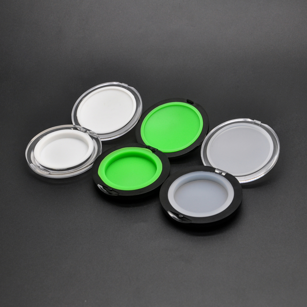 A MR PACK Customized clear plastic round shape 5ml Clam shell concentrate packaging Dab BHO Jar Container