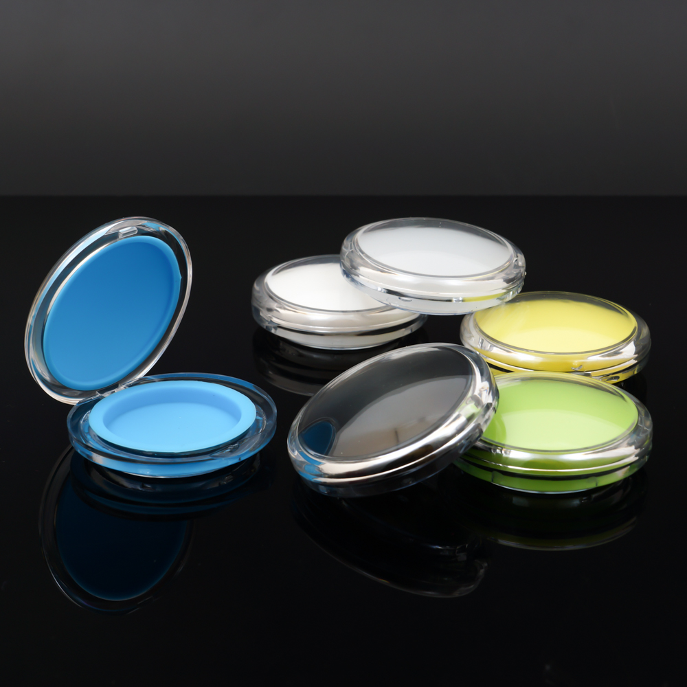 A MR PACK Customized clear plastic round shape 5ml Clam shell concentrate packaging Dab BHO Jar Container