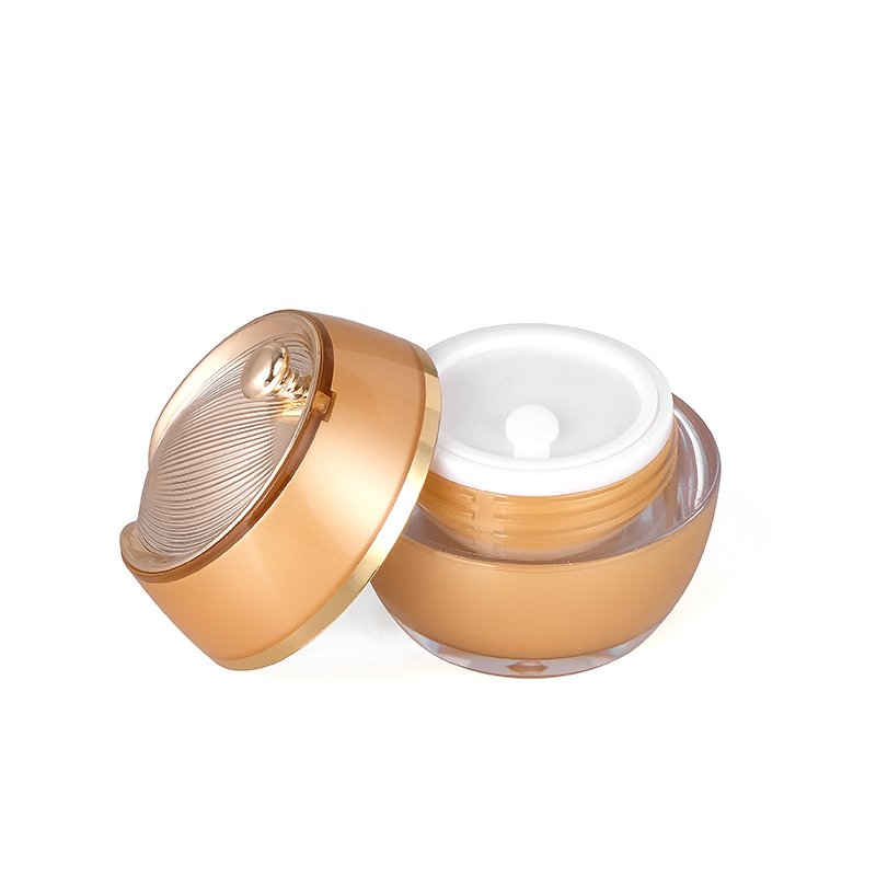 A89 20g in stock ready to ship screw up cap luxury empty gold acrylic plastic cosmetic cream jar