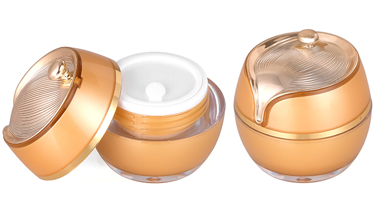 A89 20g in stock ready to ship screw up cap luxury empty gold acrylic plastic cosmetic cream jar