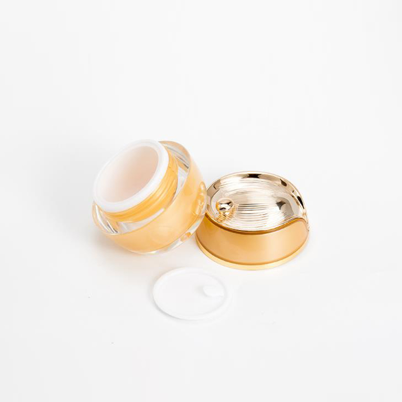 A89 20g in stock ready to ship screw up cap luxury empty gold acrylic plastic cosmetic cream jar