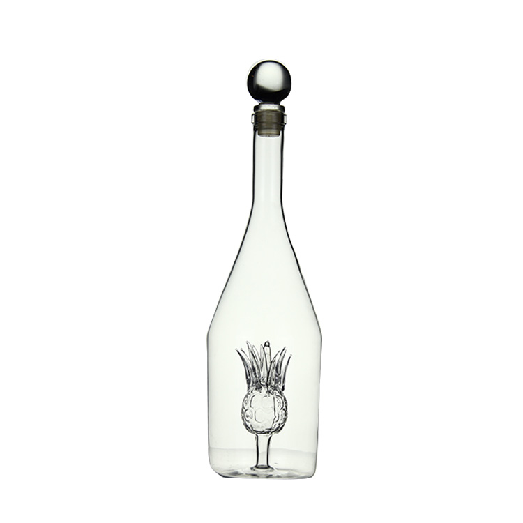 AIHPO07 Unique Shaped Antique Gift Fancy Custom Empty Mini 100ml 375ml 750ml Glass Wine Liquor Bottles
