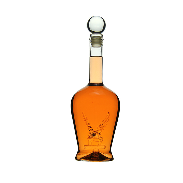 AIHPO07 Unique Shaped Antique Gift Fancy Custom Empty Mini 100ml 375ml 750ml Glass Wine Liquor Bottles