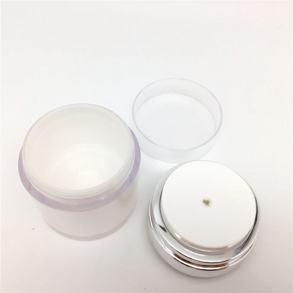 AIRLESS JAR!! Cosmetic Empty Custom Luxury Round Airless Cosmetic Jars 50ml Plastic