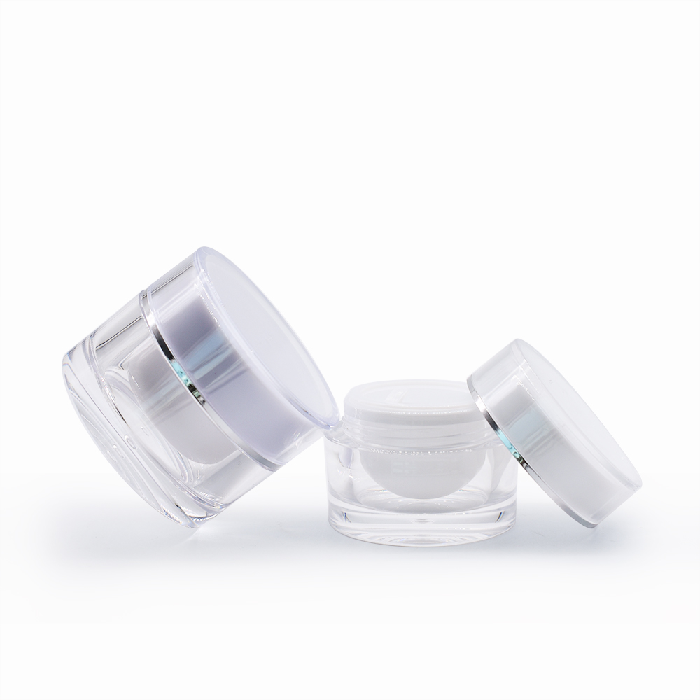 AS acrylic cosmetic packaging cream jar white jars