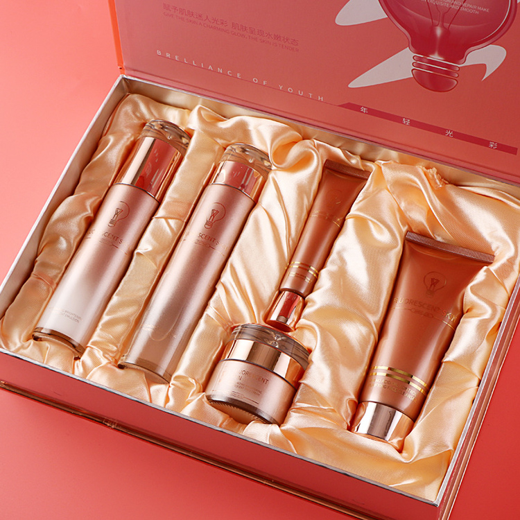 Accept OEM Pearl White Dripping Cap Glass Body Lotion Bottle Cosmetic Spray Bottle Cream Jar