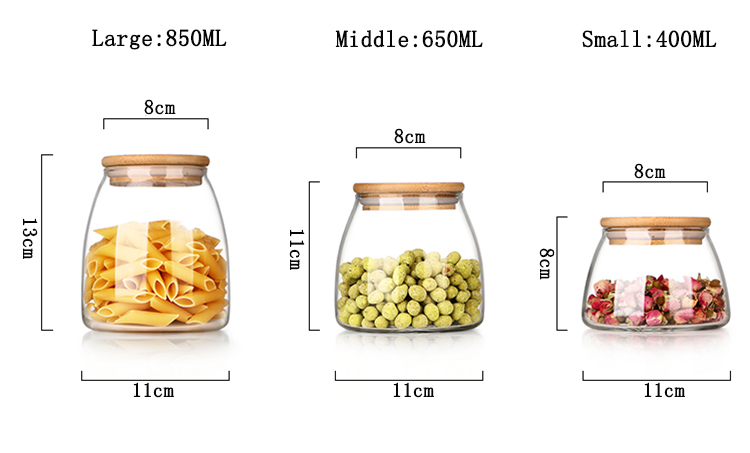 Accept custom with wooden lid glass honey storage jar Food storage jar