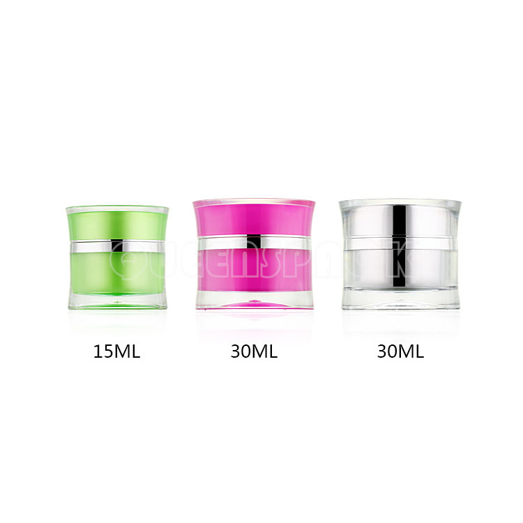 Acceptable Customer's Logo Acrylic Cream Jar 15ML 30ML 50ML 100ML Design Cosmetics Cream Jar