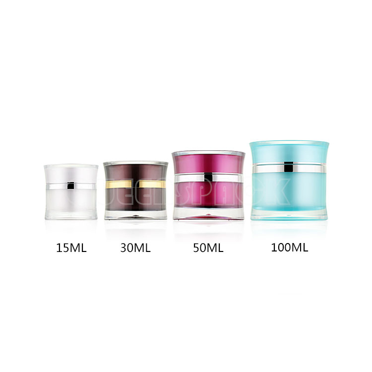 Acceptable Customer's Logo Acrylic Cream Jar 15ML 30ML 50ML 100ML Design Cosmetics Cream Jar