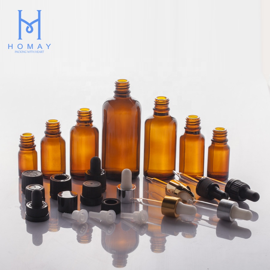 Accepted customization hot sale cosmetic glass packaging dropper bottle for essential oil and skin cream