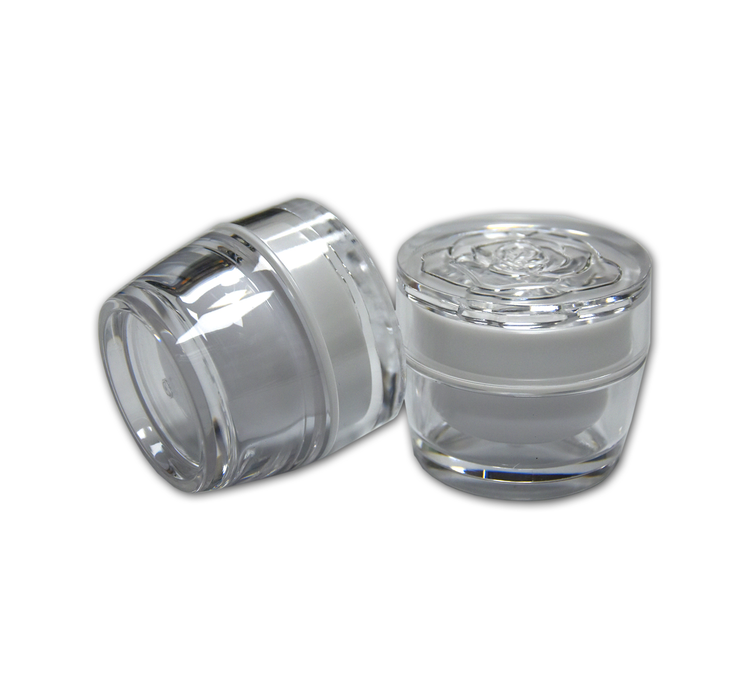 Acrylic 30g 45g Double Wall Baby Body Cream Skin Care Facial Cream Jar Facial Essential Plastic Cosmetic Jar