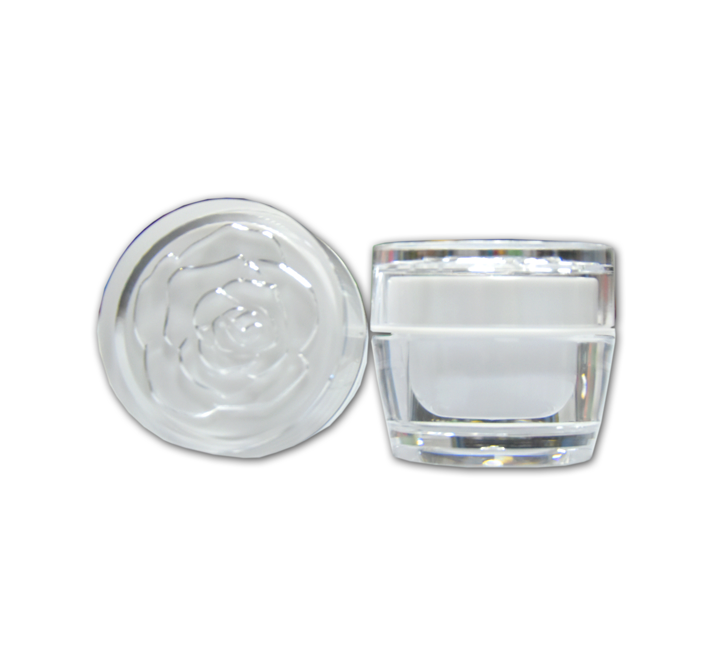 Acrylic 30g 45g Double Wall Baby Body Cream Skin Care Facial Cream Jar Facial Essential Plastic Cosmetic Jar