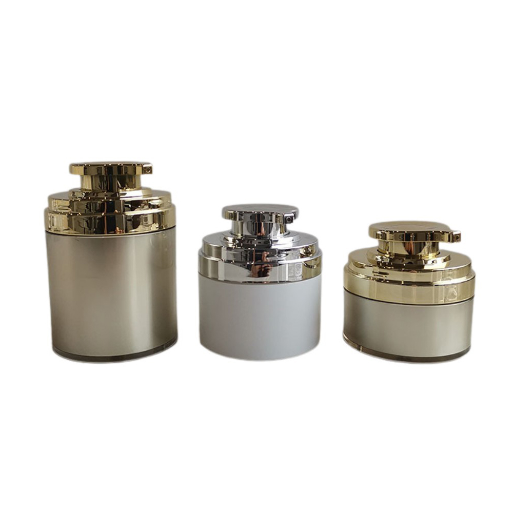 Acrylic Airless Cosmetic Cream Pump Jar For Lotion