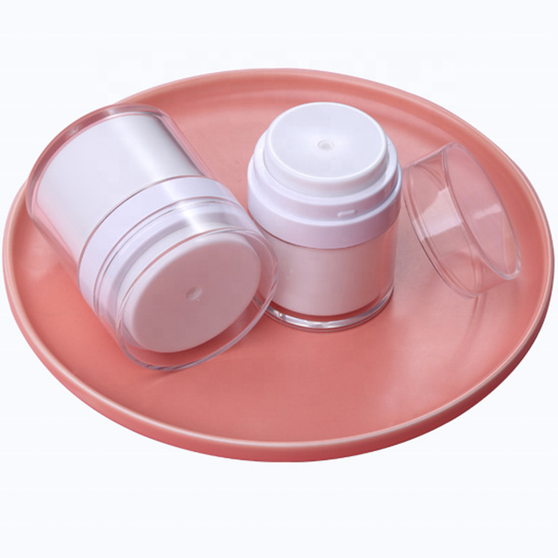 Acrylic Airless Jar Cosmetic Airless Pump Face Cream Jar White 30ml 50ml 100ml Pearl Skin Care Cream