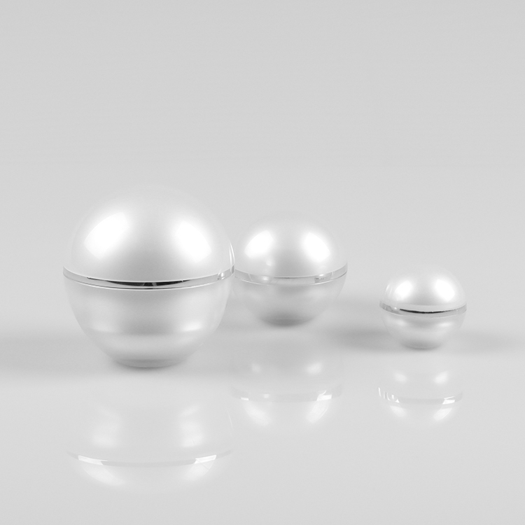 Acrylic Ball shape Jar and Bottle for Cosmetic Packaging