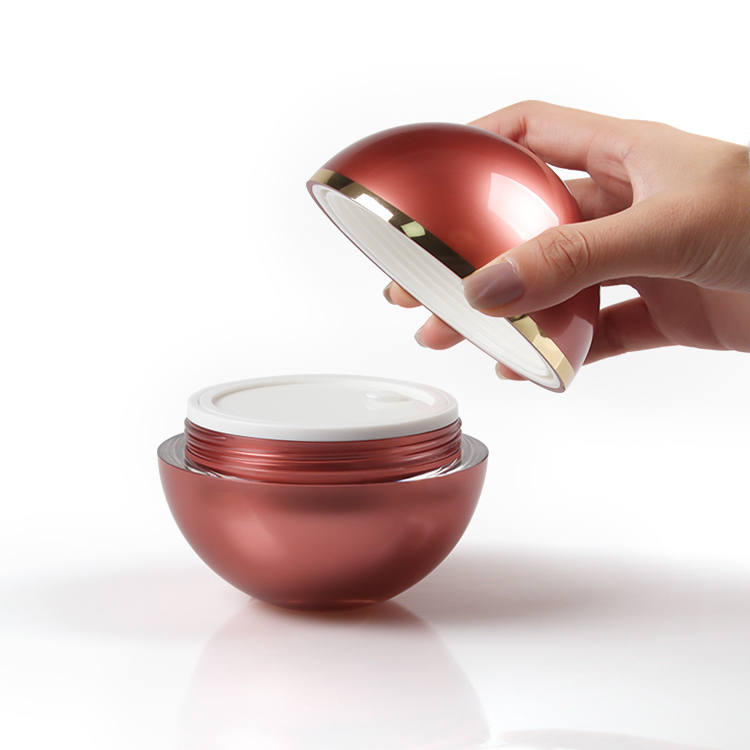 Acrylic Ball shape Jar and Bottle for Cosmetic Packaging