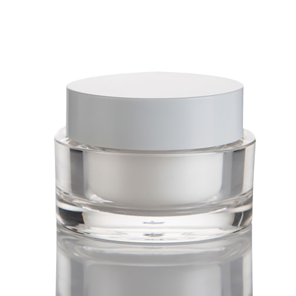 Acrylic Clear Cream Jar JA19,30g 50g with White Lid Cosmetic Package