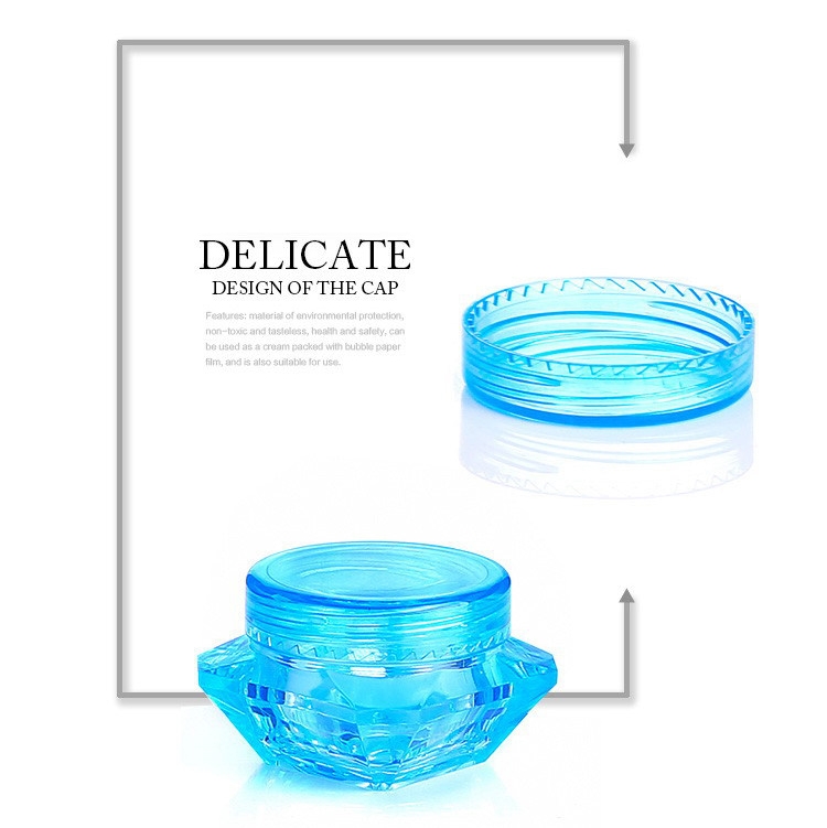 Acrylic Cream Cosmetic Jar Colorful Empty Diamond Plastic 3g5g Skin Care Cream Recyclable SUNSHINE 22*33MM SZM9161 CN;ZHE 10PCS