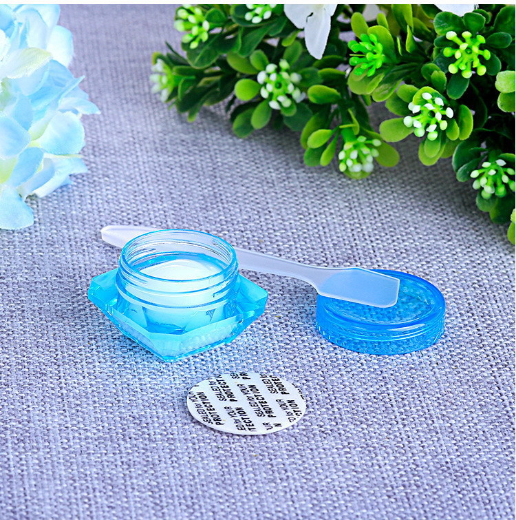Acrylic Cream Cosmetic Jar Colorful Empty Diamond Plastic 3g5g Skin Care Cream Recyclable SUNSHINE 22*33MM SZM9161 CN;ZHE 10PCS