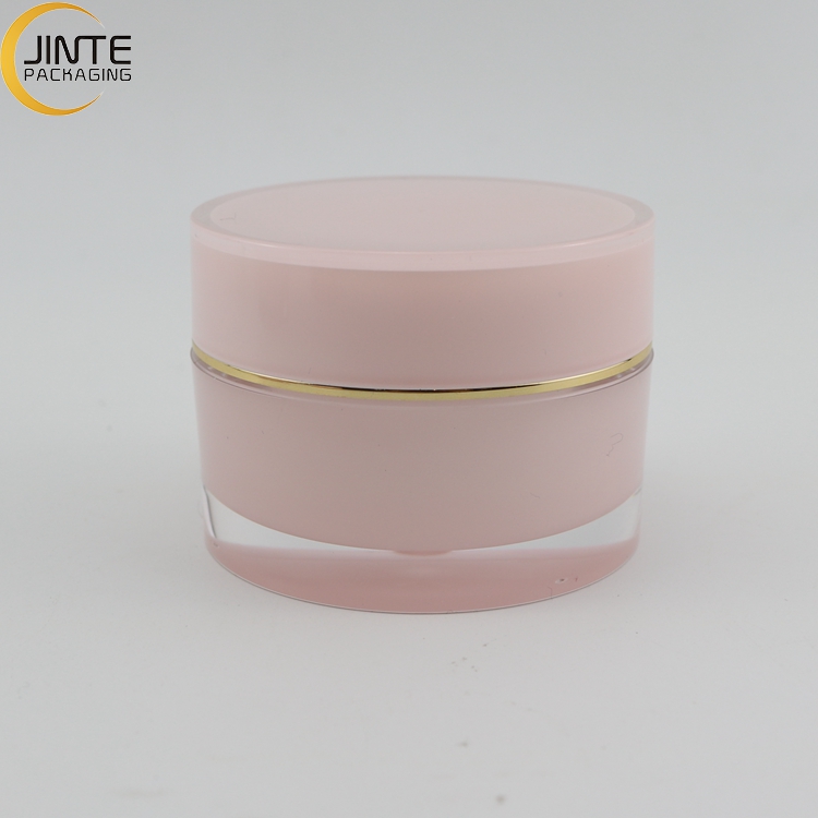Acrylic Jar with Lids Face Cream Packaging Pink Jars Pink Acrylic Jars Skincare Container 50g 30g 15g