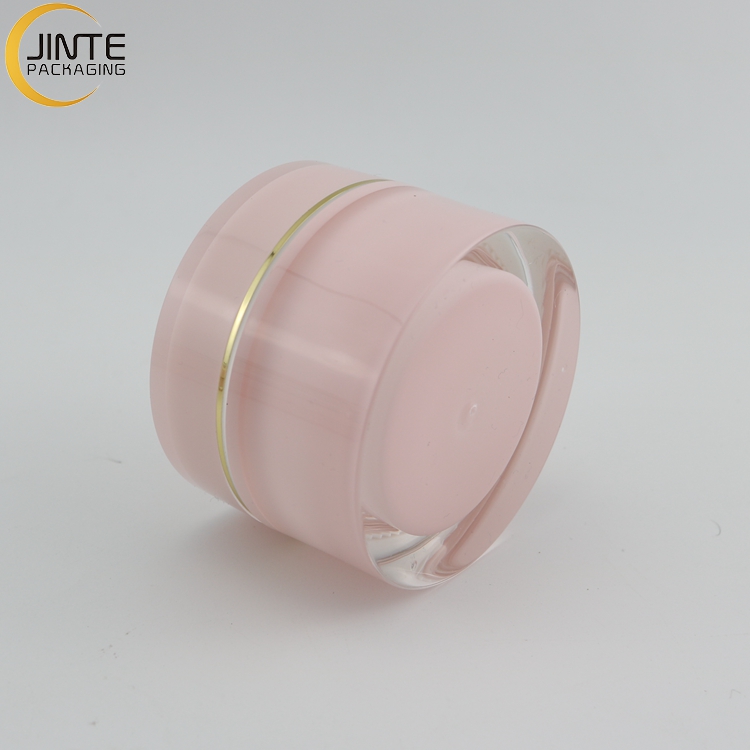 Acrylic Jar with Lids Face Cream Packaging Pink Jars Pink Acrylic Jars Skincare Container 50g 30g 15g