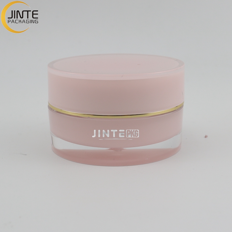 Acrylic Jar with Lids Face Cream Packaging Pink Jars Pink Acrylic Jars Skincare Container 50g 30g 15g