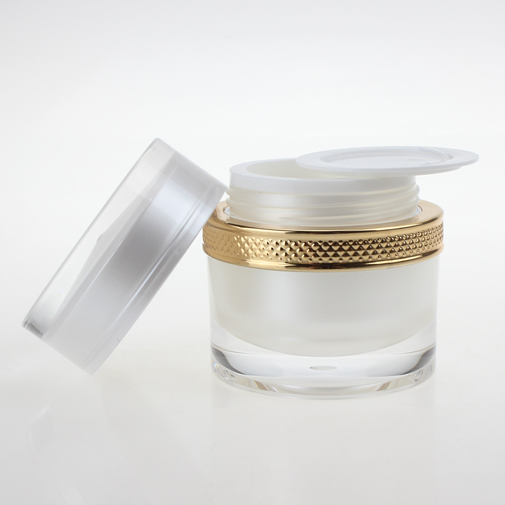 Acrylic Jars For Cream JA29, Pearl White Round 15g 30g 50g Eye Cream Jar