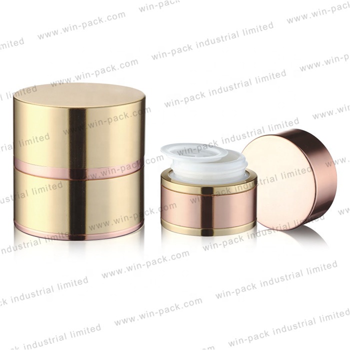 Acrylic Luxury small cosmetic jar and rose and gold cream container jars 15g 50g