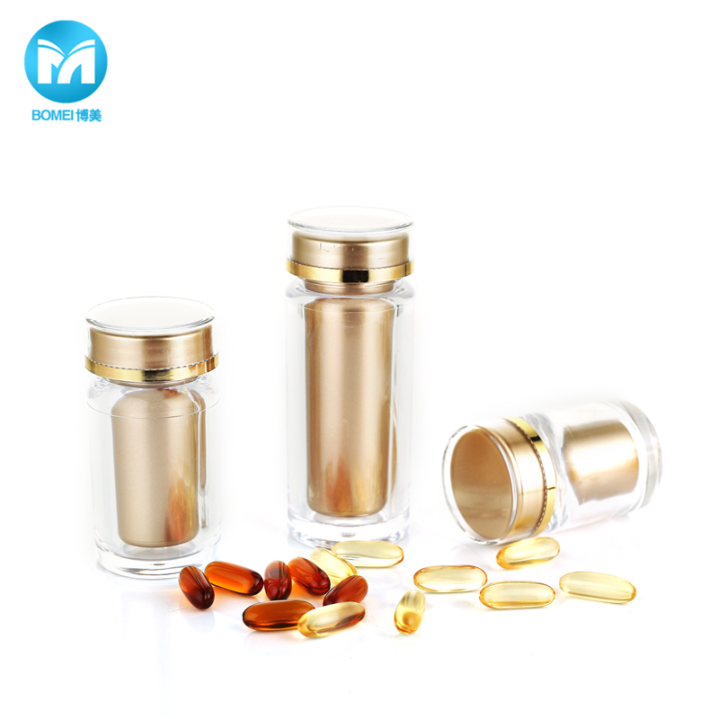 Acrylic Pill Bottle Plastic Canister Pill Container Medical Capsule Empty Bottle Pharmaceutical