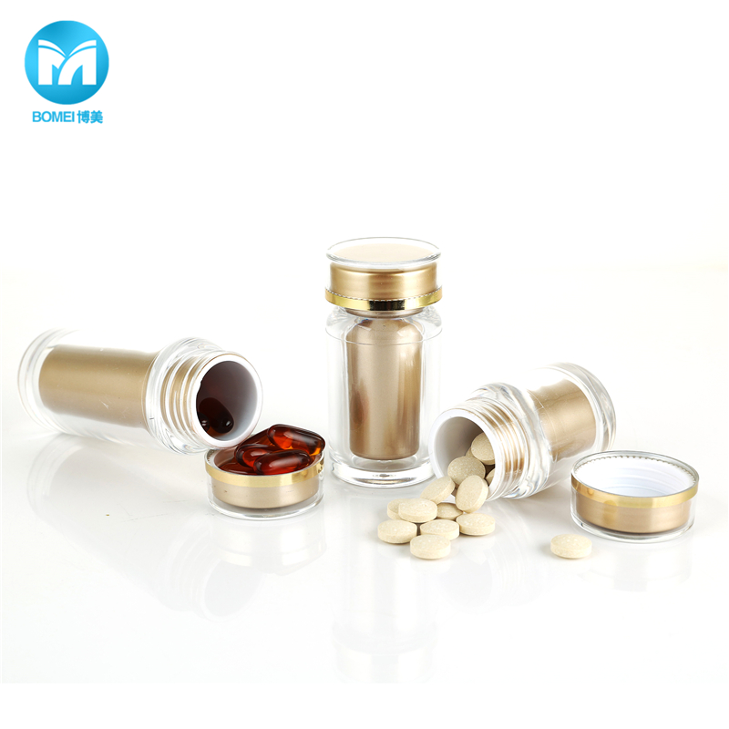 Acrylic Pill Bottle Plastic Canister Pill Container Medical Capsule Empty Bottle Pharmaceutical