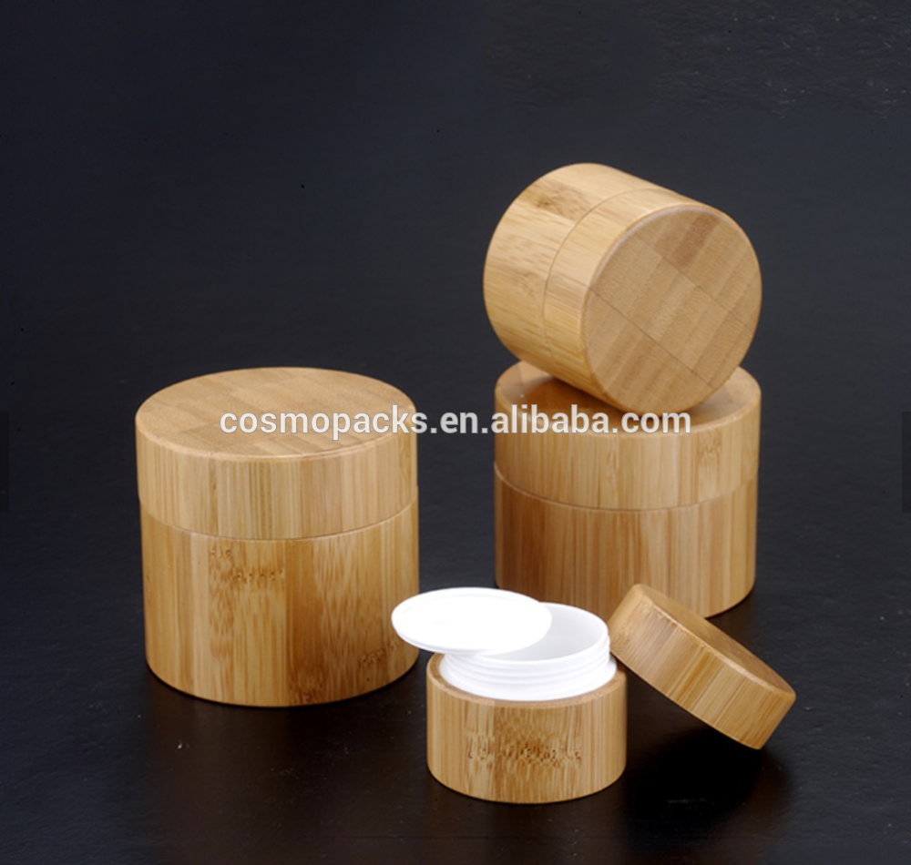 Acrylic Square Jar with Bamboo Cap Packaging,Packaging Cosmetics Glass Bamboo