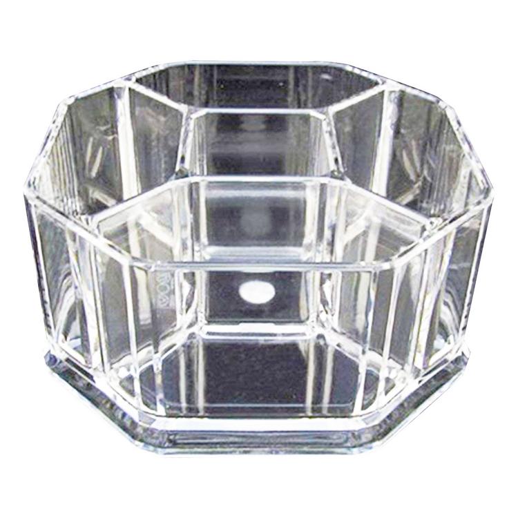 Acrylic Tea Bags Holder Coffee Sugar Clear Organizer for Home Round separated coffee storage box