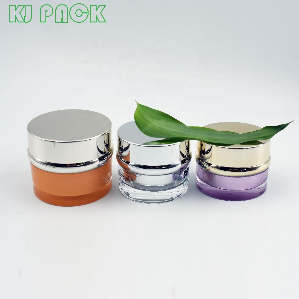 Acrylic cosmetic jar round clear pink cream 5g plastic jar acrylic