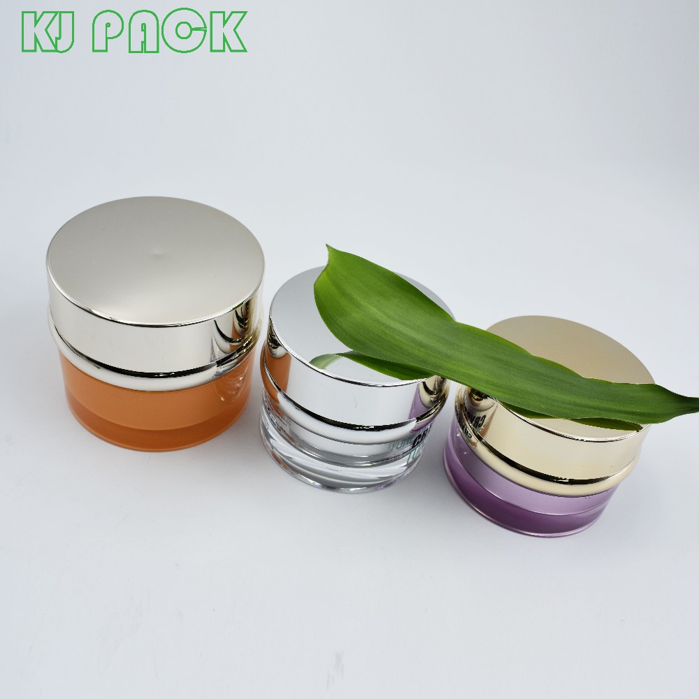 Acrylic cosmetic jar round clear pink cream 5g plastic jar acrylic