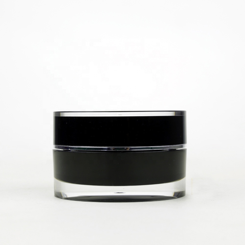 Acrylic cosmetic jars and bottle black face cream container lotion package jar