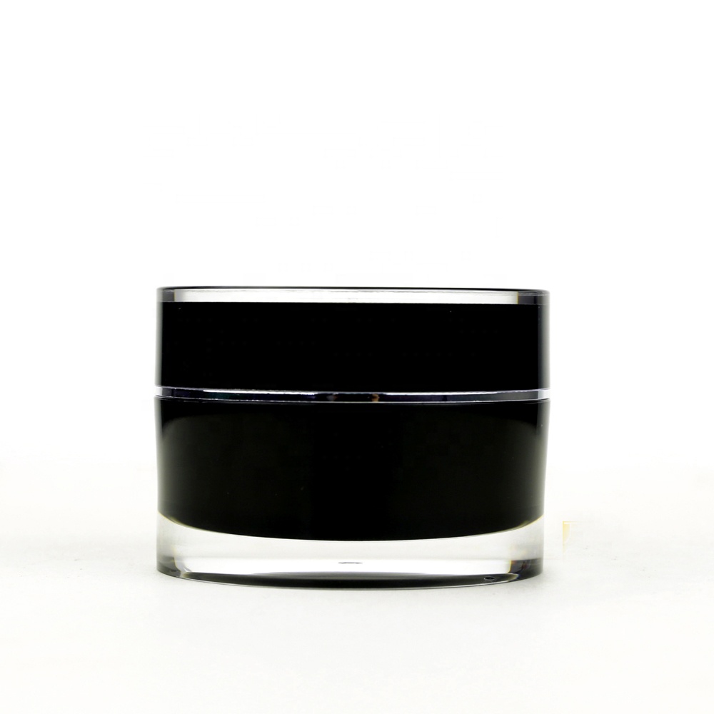 Acrylic cosmetic jars and bottle black face cream container lotion package jar