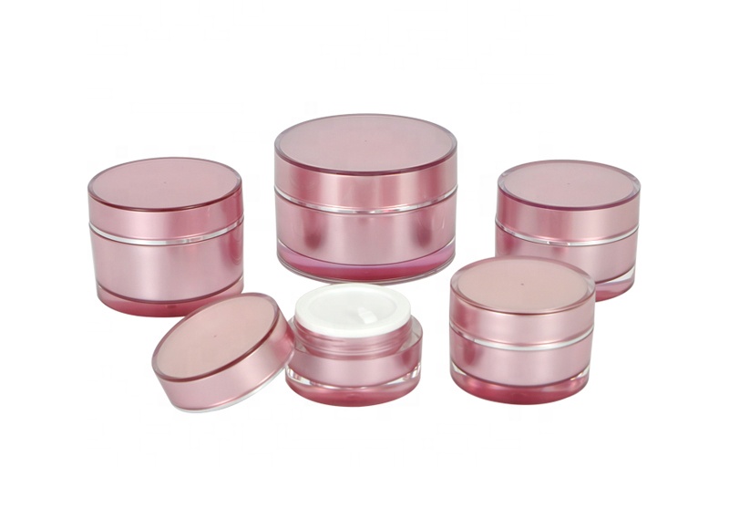 Acrylic cosmetic jars and bottle black face cream container lotion package jar