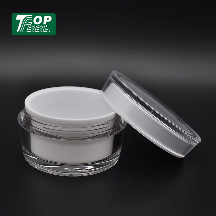 Acrylic cosmetic packaging double thick wall cream jar 15g 30g 50g 80g 100g 200g