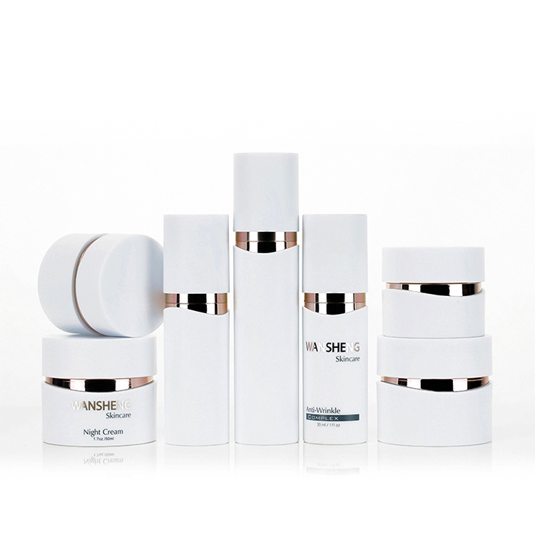 Acrylic cylinder Container  cosmetic bottles and jars  for Cream Jar Lotion Bottle