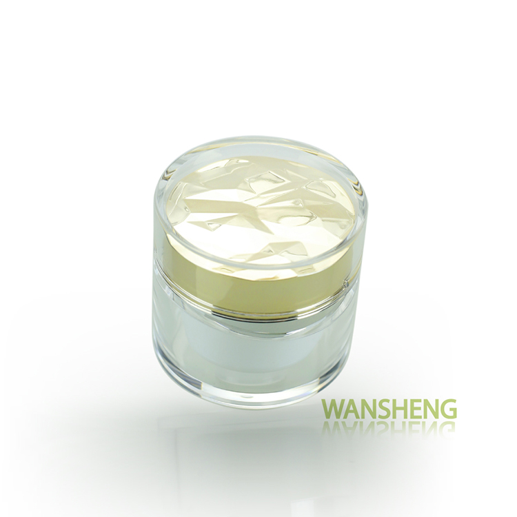 Acrylic cylinder Container cosmetic bottles and jars for Cream Jar Lotion Bottle