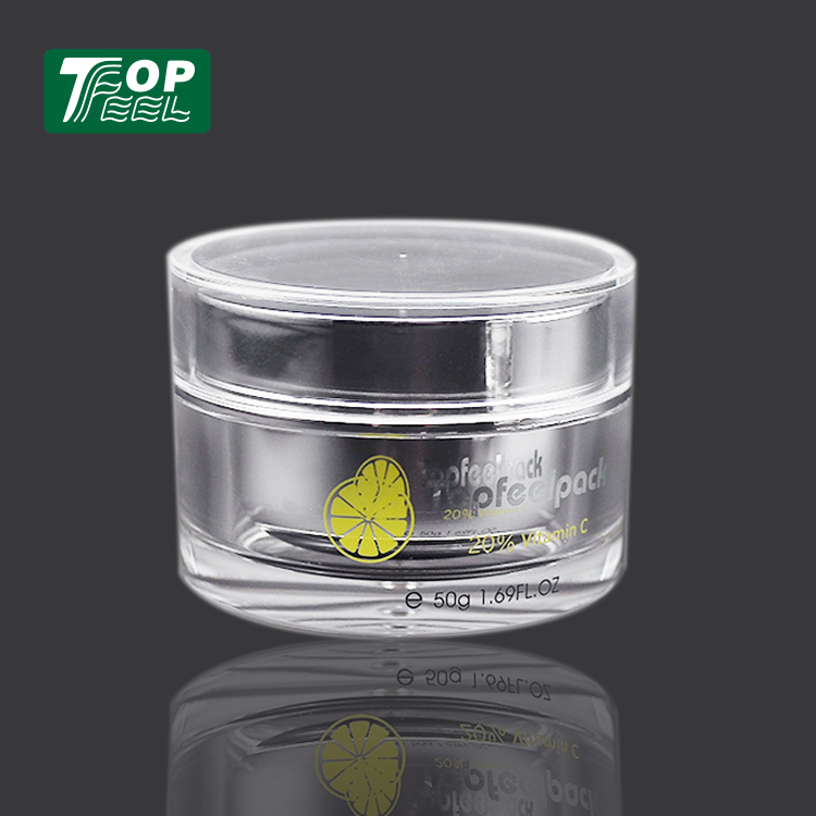 Acrylic empty cream luxury jar eco friendly cosmetic packaging containers 50g 30g 15g