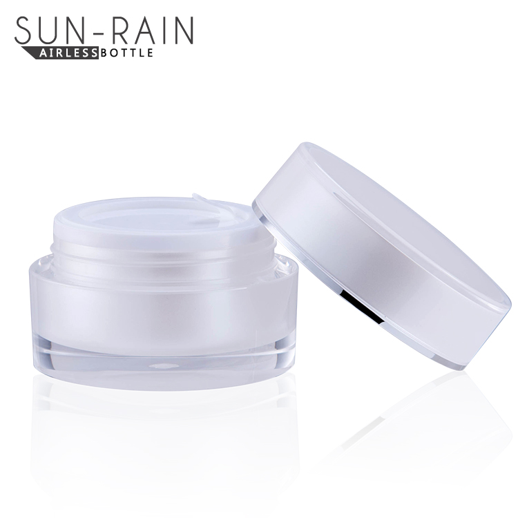 Acrylic jar empty round frost cosmetic jar 15G 30G 50G 80G