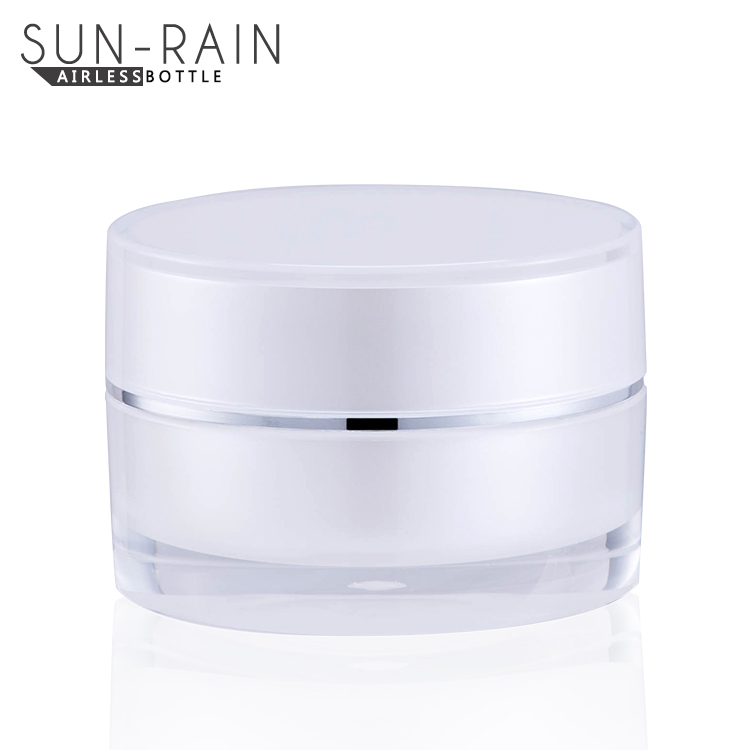 Acrylic jar empty round frost cosmetic jar 15G 30G 50G 80G